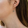 Apatite Raw Nugget Hoop Earrings in 14k Gold Fill