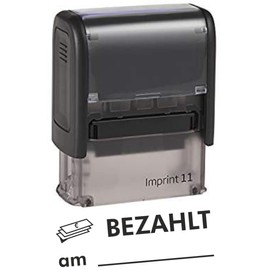 Kaufhaus2010 Self Inking Imprint 2/Warehouse Text - Paid - Office Stamp for Labelling Documents 46 mm Long