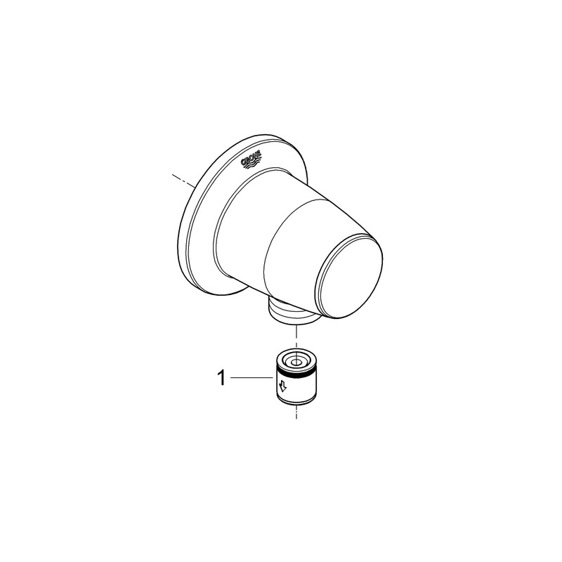 GROHE 28405000 Movario Wall Union