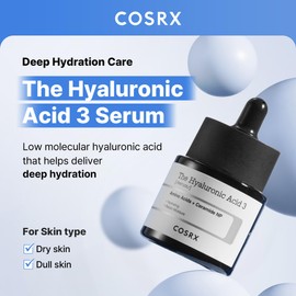 COSRX Pure Sodium Hyaluronic Acid 3% Serum, Hydratying & Moisture Boosting for Fine Lines & Wrinkles, Repair Dry Skin, 0.67fl.oz/20ml, No Artificial Fragrance, Korean Skin Care