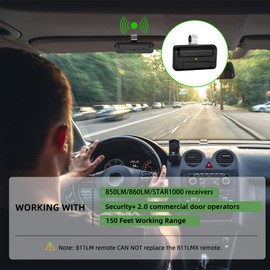 Upgrade 811LM Gate Opener Remote Replacement for liftmaster 811LM Remote,Compatible with 850LM/860LM/STAR1000 Receivers Gate Opener Commercial Door Operator Security+ 2.0 Gate Remote Control,2Pack