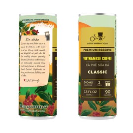 Little Green Cyclo Vietnamese Coffee – Classic Cà Phê Sữa Đá – 12-Pack, Ready-to-Drink, 7.5 oz Cans