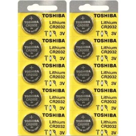 Toshiba 10 x New Original Toshiba CR2032 CR 2032 3V LITHIUM BATTERY BR2032 DL2032 Remote