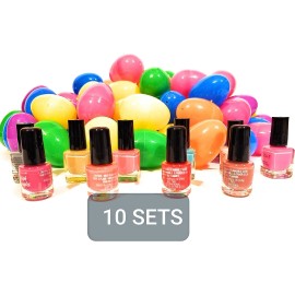 Carolina School & Seasonal Supply Happy Easter Nail Polish Set for Ladies & Girl - 10 Eggs Filled w/ Nail Polishes