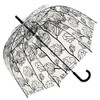 Umbrella Transparent Dome Automatic Flower Motif, transparent