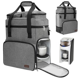 Carrying Case Compatible with Baby Brezza Formula Pro Advanced Formula Maker,Portable Formula Mixer Travel Organizer Bag with Shoulder Strap and Storage Pockets for Bottles,Baby Essentials