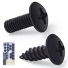 8 Sets Black License Plate Screws - Updated Rustproof Stainless