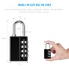 (Newest Version) 4 Pack Combination Padlock, 4 Digit Resettable Security