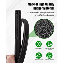 Roof Weather Stripping Fit for Nissan Altima 2013-2018, 2PCS Roof Drip Molding Trim Replace 73852-3TA0A 73853-3TA0A, Left & Right Side Rubber