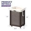Wieghda Laundry Basket,Laundry Basket with Wheels,Rolling Laundry Basket for Clothes,Small