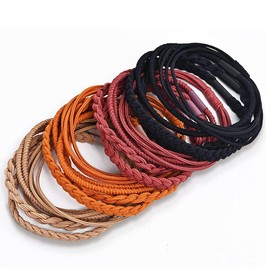 CENPEK Pack of 16 Elastic Hair Bands, Woven Elastic Band, Boho Hair Accessories for Thick Hair, Long, Fine Hair, Curly Hair
