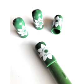 C-BITE Garden Stake Safety Caps | Vinyl Protection Covers for Sharp Tips of Gardening Rods | Fits Standard 7/16” Plant Support Stake Tops | 12 Pack (12, Incognito Green)