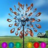 Solar Wind Spinners Outdoor 73 Inches，360 Degrees Kinetic Wind Sculpture