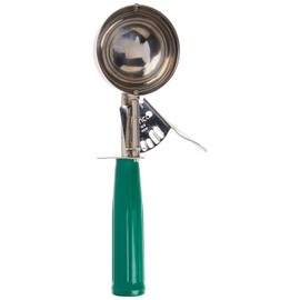 Winco ICD-12 - Cuchara para servir helados, Acero inoxidable y Plástico, Verde (Green)/Plateado (Silver), Talla 12, 3 1/4 oz capacity