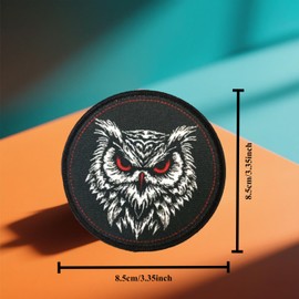 Velcro Patches Funny Sharp Owl Patch with Embroidery, Tactical Military Patch, Patch for Tactical Clothing, Backpack, Baseball Cap, Uniform