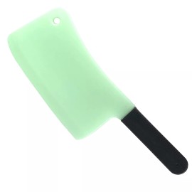 Novelty Giant Giant Plastic Butcher Knife Cleaver Prop With Green Blade