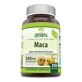 Herbal Secrets Maca 500 Mg 250 Cápsulas Vegetales