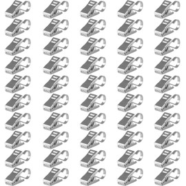 BIHRTC Pack of 50 Curtain Clips Thickening Stainless Steel with Hooks Lights Hanger Small Metal Wire Holder for Shower Home Decoration Photos Picture Arts Crafts Display Outdoor Activities Supplies