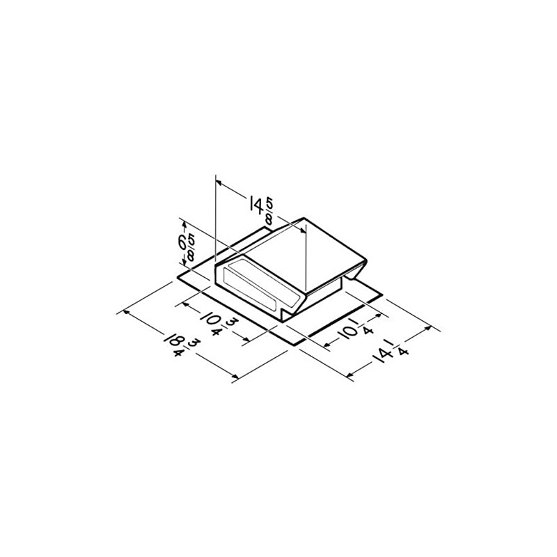 Broan-NuTone 634 Broan Steel 3-1/4x 10" Roof Cap for 3-1/4