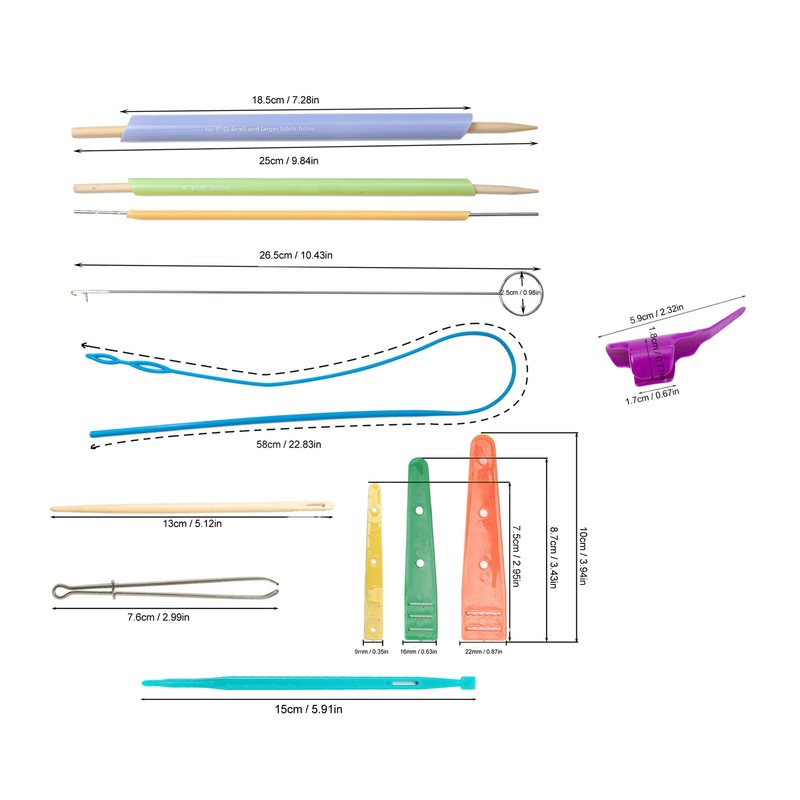 Quick Turn Fabric Set Adjustable Multifunctional Colorful Plastic Tube Turning