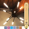 Leools Amber T10 LED Bulb 8W Equal E26 Edison Bulb