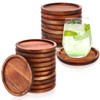 Gejoy 20 Pcs Wooden Coasters for Drinks 5 Inch Natural