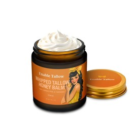Face & Body Cream – Whipped Beef Tallow & Manuka Honey Balm for Dry Skin, Eczema & Sensitive Skin – Natural Moisturizer, Citrus Scent, 4oz