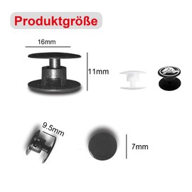 Alriedy Rivet Buttons for Crocs 24 Pairs Replacement Buttons and Rivets for Crocs Style Shoes, Easy Installation and Repair, Robust Design for Durability and Decoration, black, One Size