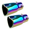 OtpOutopa Car Exhaust Tip 2.5 inch Inlet, Universal Heart Shaped