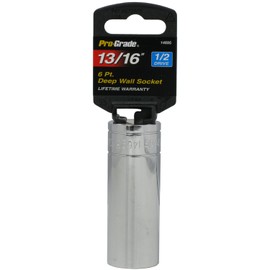 Pro-Grade 14695 1/2-Inch Drive with 6 Point Deep 13/16-Inch Socket