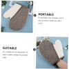 FRCOLOR 2pcs Flax Bath Gloves Back Scrubbing Gloves Exfoliating Bath