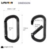Straight Gate Carabiner - Black, Supreme Oval-Shaped (FP-9318-3-STK-BLK)