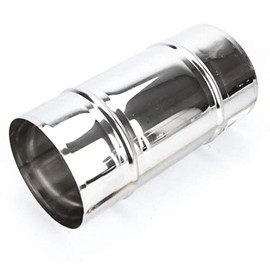 Proper Tools Stainless Steel Male Connector - Ø 110 mm (4.33") - Chimney Flue Liner, Pipe Joiner, Coupler Multi Fuel