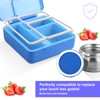 lasuroa 4pcs Lunch Box Gasket Replacements Kit for Bento, Silicone
