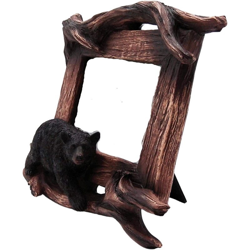 Wowser Bear on Deadwood Picture Frame, Holds 6x4 Photo, Tabletop