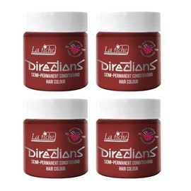 4x La Riche Directions Semi-Permanent Hair Color 100ml Tub - Pillarbox Red
