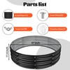 YSEJOMP 48 Inch Round Galvanized Fire Pit Ring/Fire Ring -