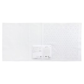 Olympus H-1123 Sashiko Flower Dish Towel, Cloth Pack, Japanese "Nagomi" Hari Turtle Shell (White)