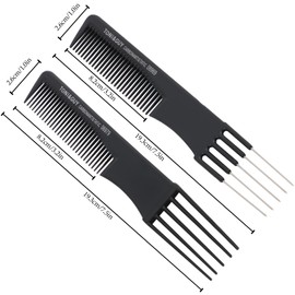 Hair Styling Combs Professional Hairdresser Hair Comb Handle Comb with Needle Handle Black Hairdresser Handle Comb Hairdressing Accessories Devices Hairdressing Tools Comb with Handle for Hair