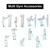 3 Section Length Triceps Rope, Long Pulley Gym Handle, Triceps