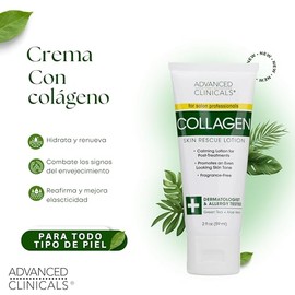 ADVANCED CLINICALS LOCION DE RESCATE PARA LA PIEL CON COLAGENO, TE VERDE Y ALOE VERA 59ML