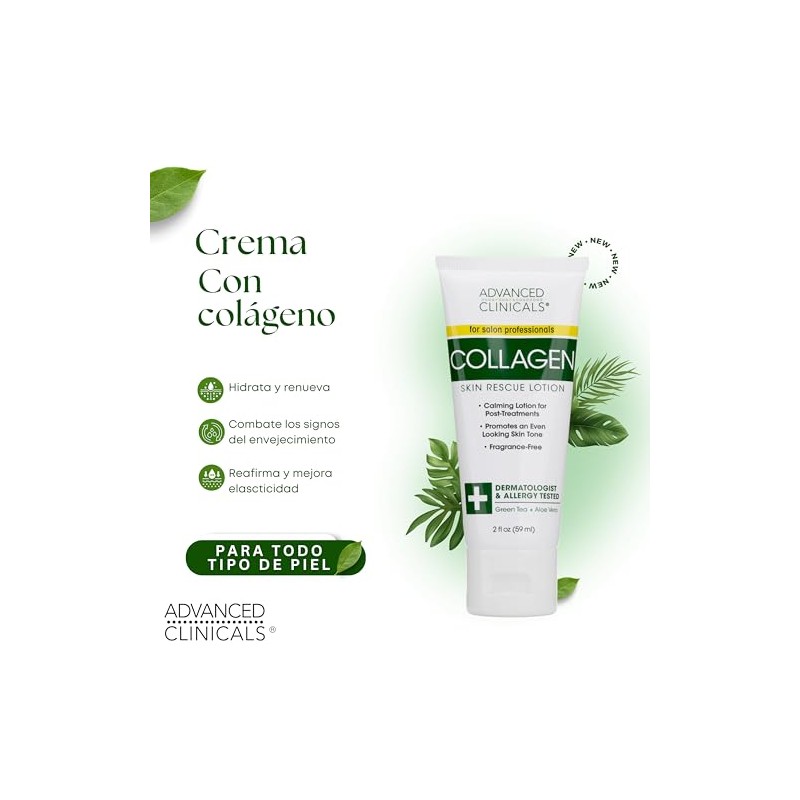ADVANCED CLINICALS LOCION DE RESCATE PARA LA PIEL CON COLAGENO,