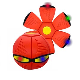 Transformable UFO Magic Ball Glowing Exhaust Ball, Transformable UFO Ball, Lightweight Anti-Drop Frisbee Toy Ball Outdoor Garden Game for Kids, Adults, Kids (Color : B)