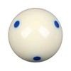 Sinsilvie 2-1/4" Replacement White Pool Ball,White Cue Ball,Blue 6 Dot