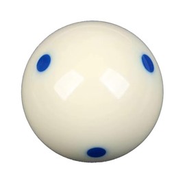 Sinsilvie 2-1/4" Replacement White Pool Ball,White Cue Ball,Blue 6 Dot AAA-Grade Billard Ball,6 oz,170g,Billiard Pool Table Accessories (Blue 6 Dot)
