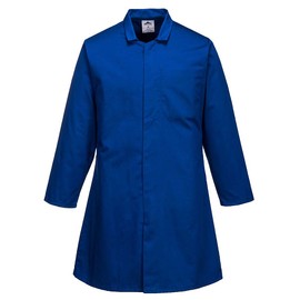 Portwest Men’s Food Coat, One Pocket, Size: L, Colour: Royal Blue, 2202RBRL