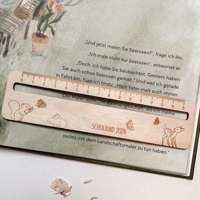 Guided Reading Strips,Wooden Reading Tracking Rulers - Measuring Ruler, Text