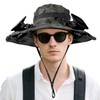 Solar Hat with Fan, Dark Grey Ink Wide Brim Sun