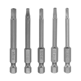 HARFINGTON 5Pcs Square Head Screwdriver Bits SQ1, SQ2, SQ2.7, SQ3, SQ4 Magnetic 1/4 Inch Hex Shank 65mm Long for Power Screwdriver Drill Impact Driver