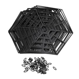 Plastic Pond Fish Protector Net 20Pcs, 6 Angle Pond Fish Net Mesh Cover for Fish Protection Floating Pond Fish Protector, Avoid Heron Deterrent